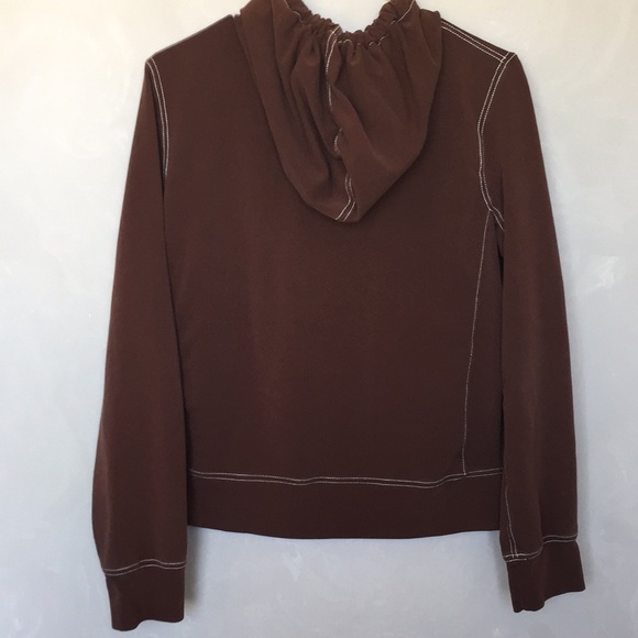 J Crew Hooded Zipper Light Jacket Brown Size Youth Large - Picture 4 of 4